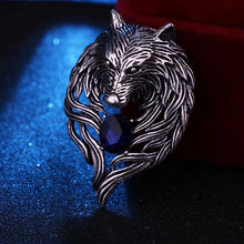 Load image into Gallery viewer, Silver 3D Wolf Brooch Lapel Pin For Men Suit 
