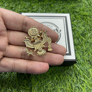 Golden Military Falcon Brooch lapel Pin For Men Suit In Pakistan