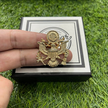 Load image into Gallery viewer, Golden Military Falcon Brooch lapel Pin For Men Suit In Pakistan