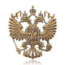 Load image into Gallery viewer, Antique Gold Military&#39;s Falcon brooch Lapel Pin For Men