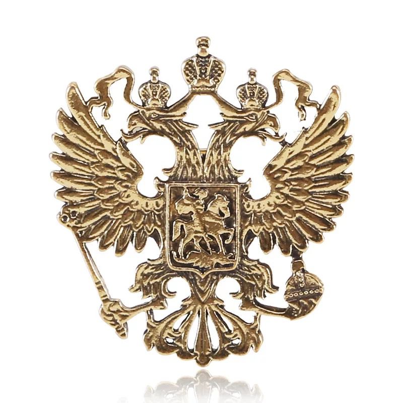 Antique Gold Military's Falcon brooch Lapel Pin For Men