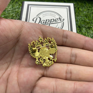 Antique Gold Military's Falcon brooch Lapel Pin For Men