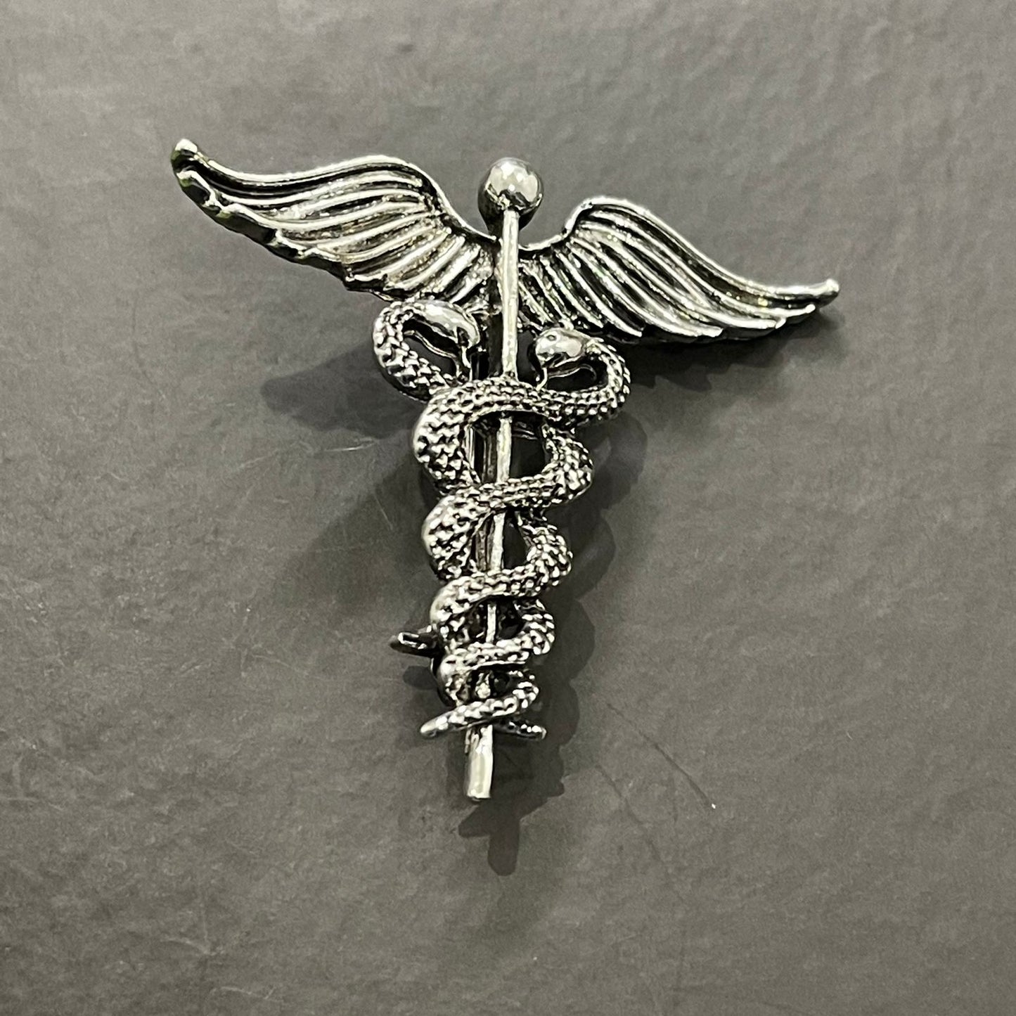 3d caduceus symbol brooch for men women suit