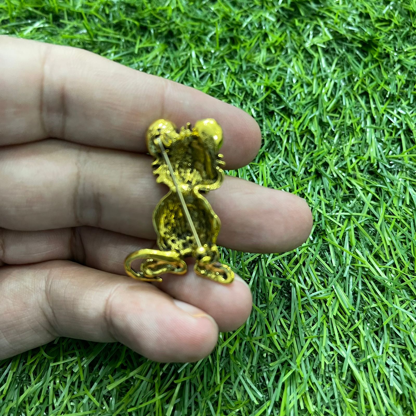 Golden mouse Brooch Lapel Pin For Men