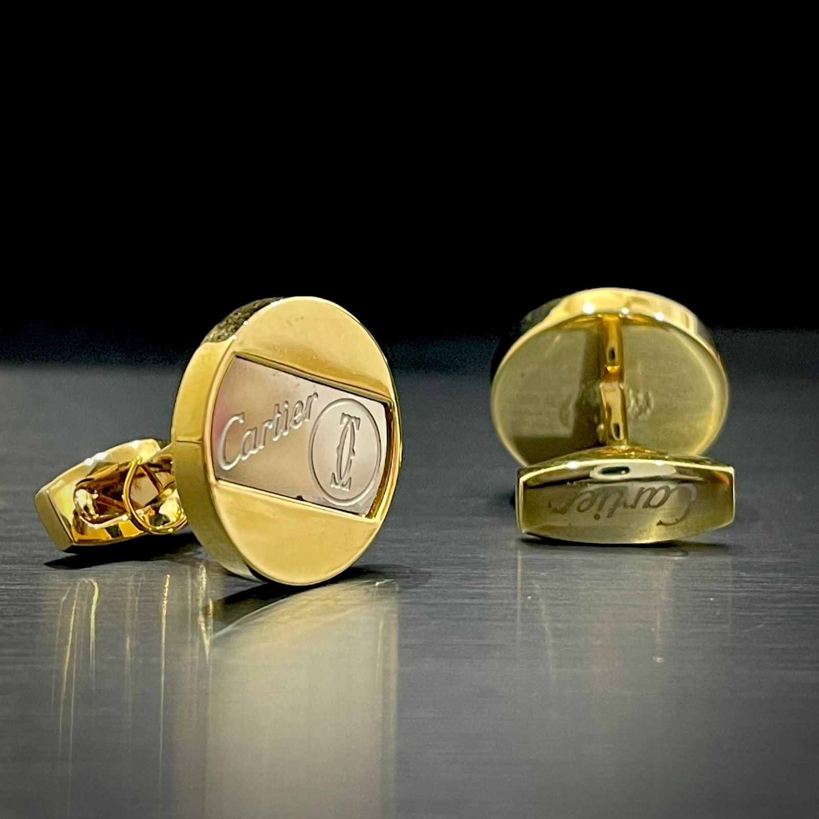 Golden Cartier Cufflinks For Men Online In Pakistan – The Dapper Shop