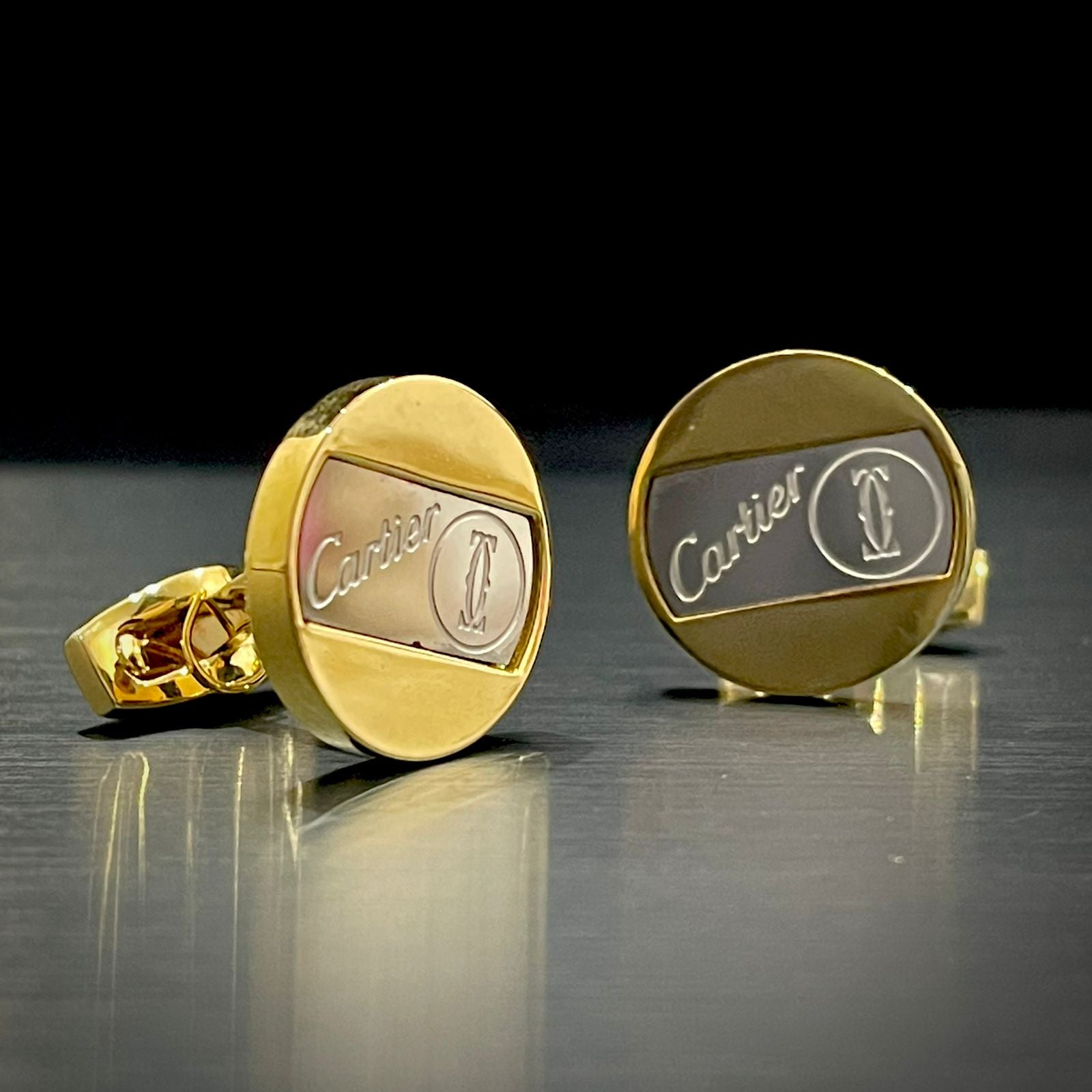 Golden CRT Cufflinks For Men