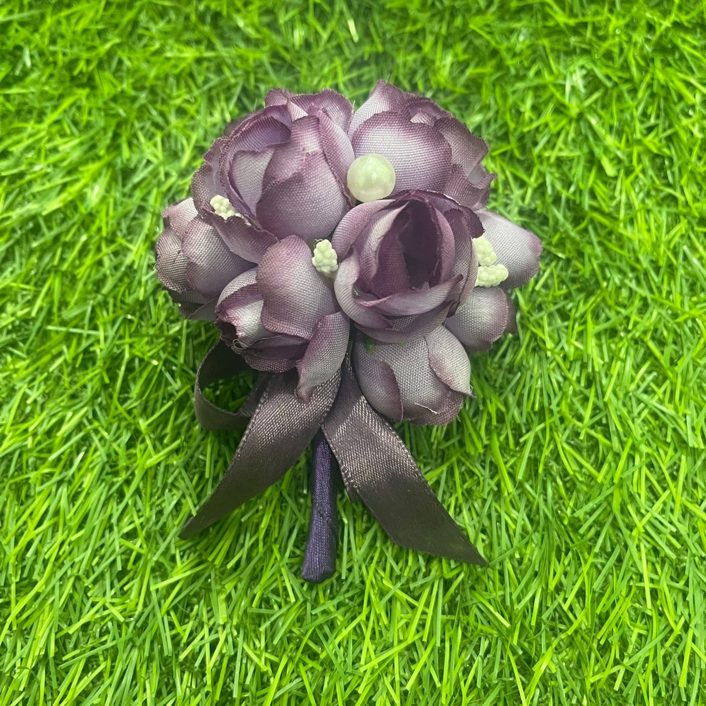 Purple Wedding Boutonniere Corsage For Men's Suit