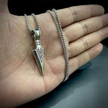 Load image into Gallery viewer, Stainless Steel Silver Arrow Pendant Necklace For Men Online In Pakistan
