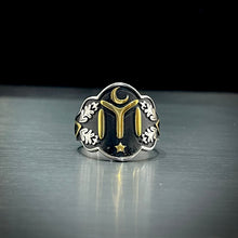 Load image into Gallery viewer, Ertugrul Ghazi Kayi Tribe Ring (Black Golden)