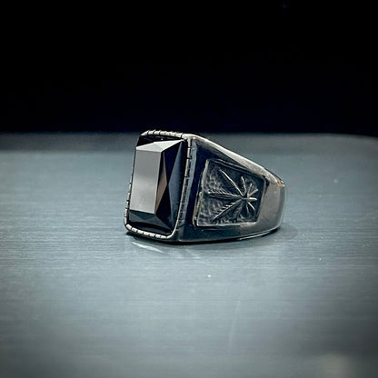 Black Stone Signet Ring