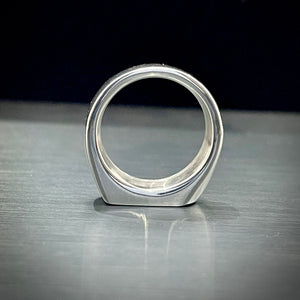 Silver titanium Ring For Men