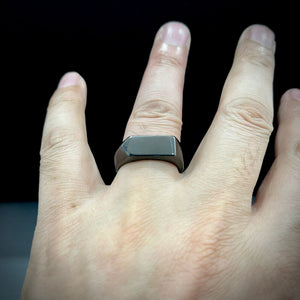 Black Arrow Signet Ring For Men