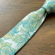 Load image into Gallery viewer, lime green floral neck tie in pakistan