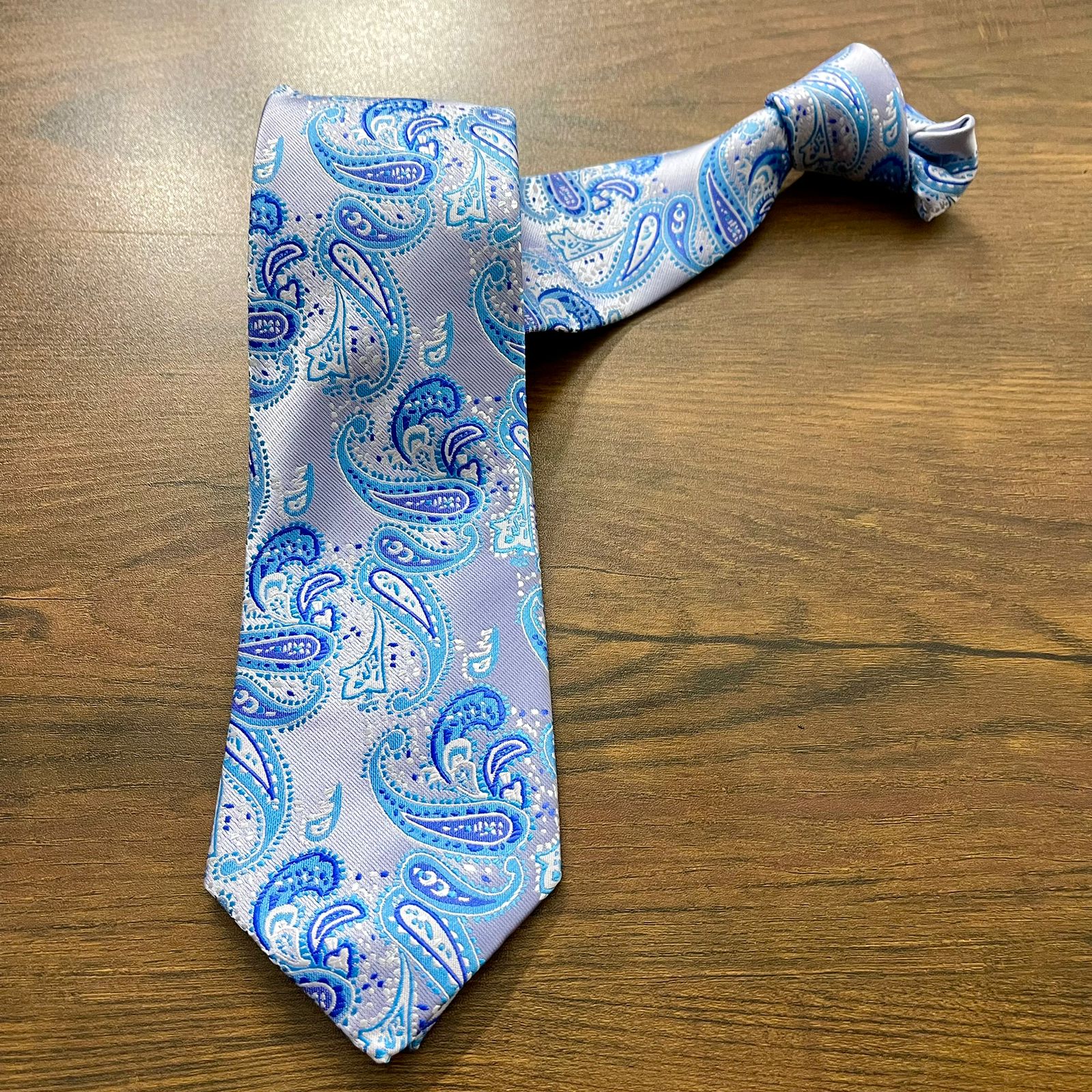 blue floral neck tie for men in pakistan