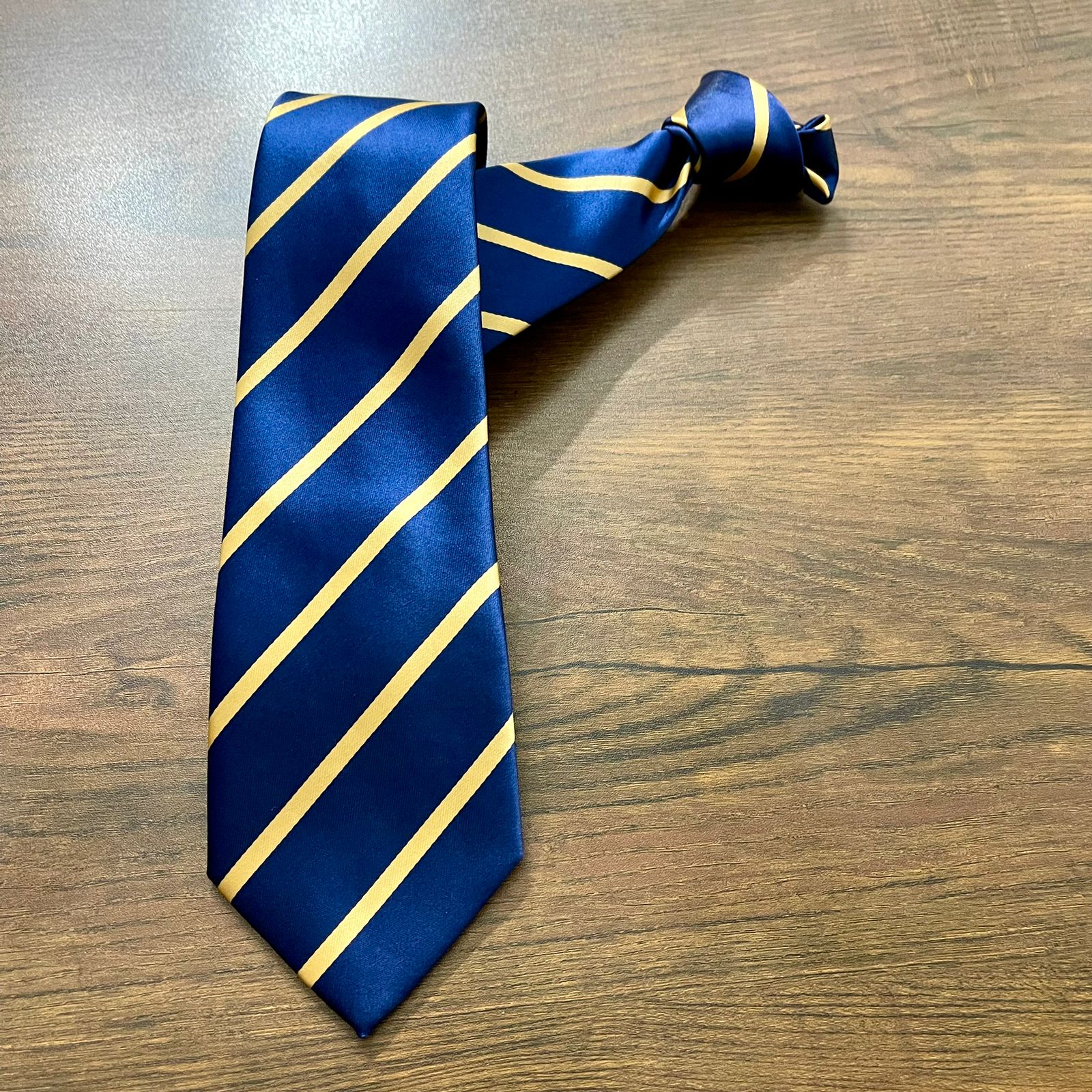 blue and golden stripe tie in pakistan
