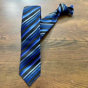 Dark Blue Stripe Slim Neck Tie
