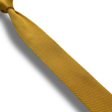 Load image into Gallery viewer, Golden Yellow knitted slim tie online in pakistan