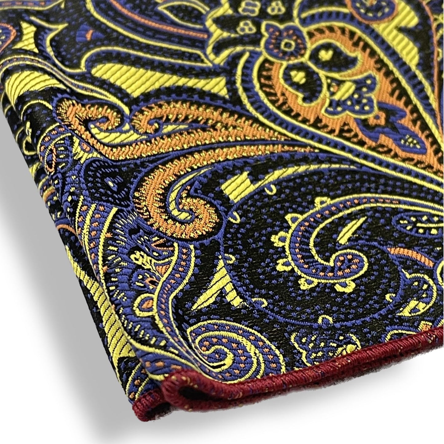 Multi Color Paisley Floral Pocket Square For Men