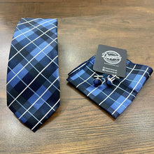Load image into Gallery viewer, Blue Pattern Tie Set For Men