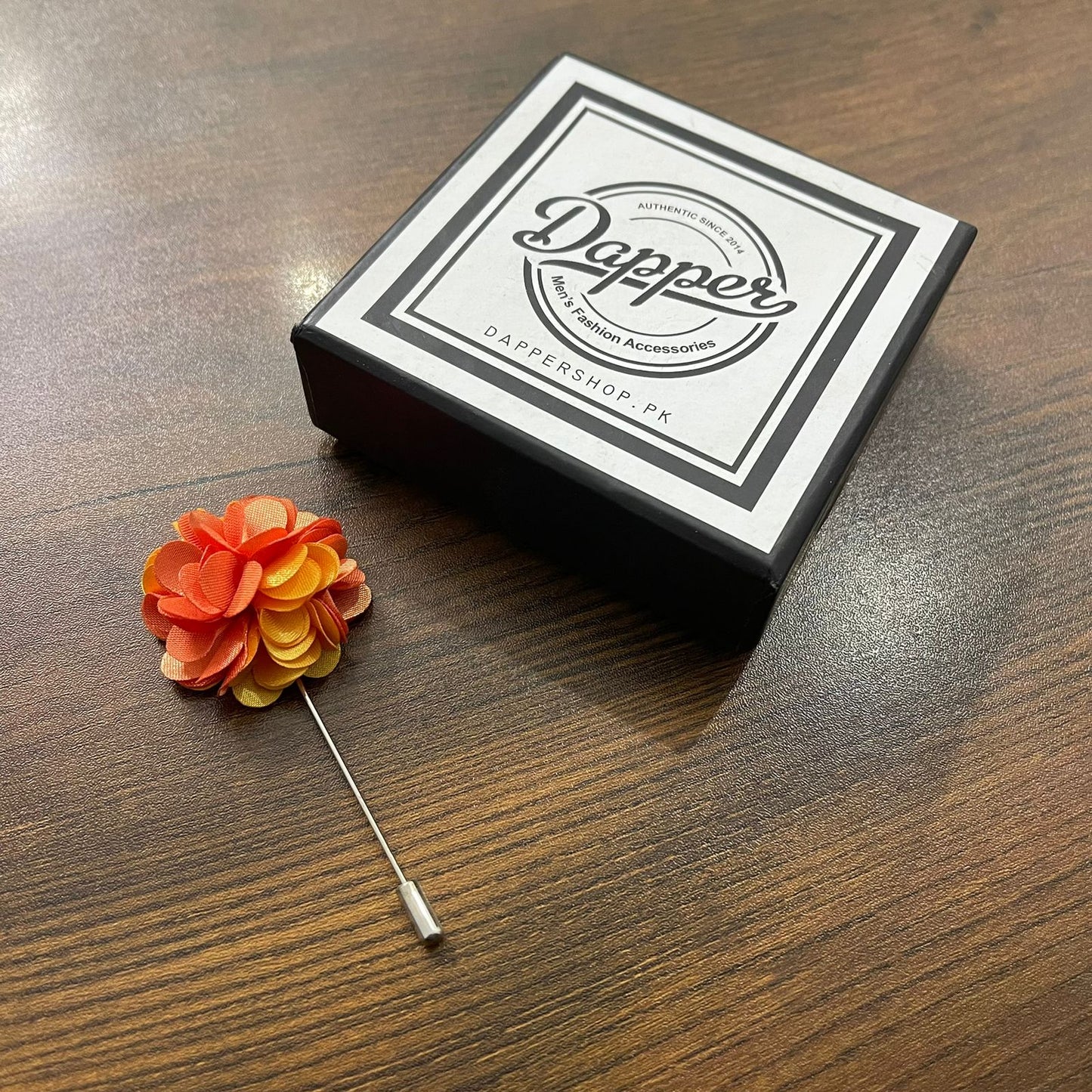yellow orange flower lapel pin brooch online in pakistan