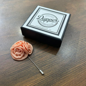 peach flower lapel pin brooch online in pakistan