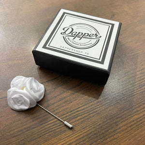 white flower lapel pin brooch online in pakistan