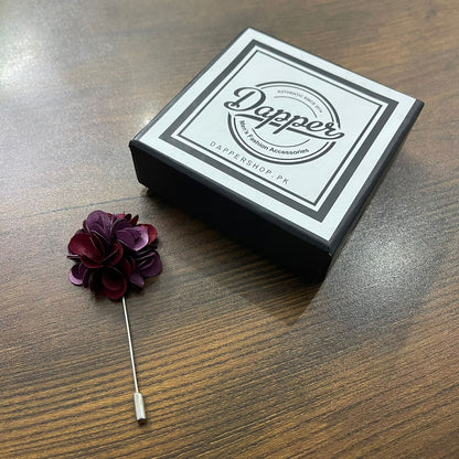 red purple flower lapel pin brooch online in pakistan