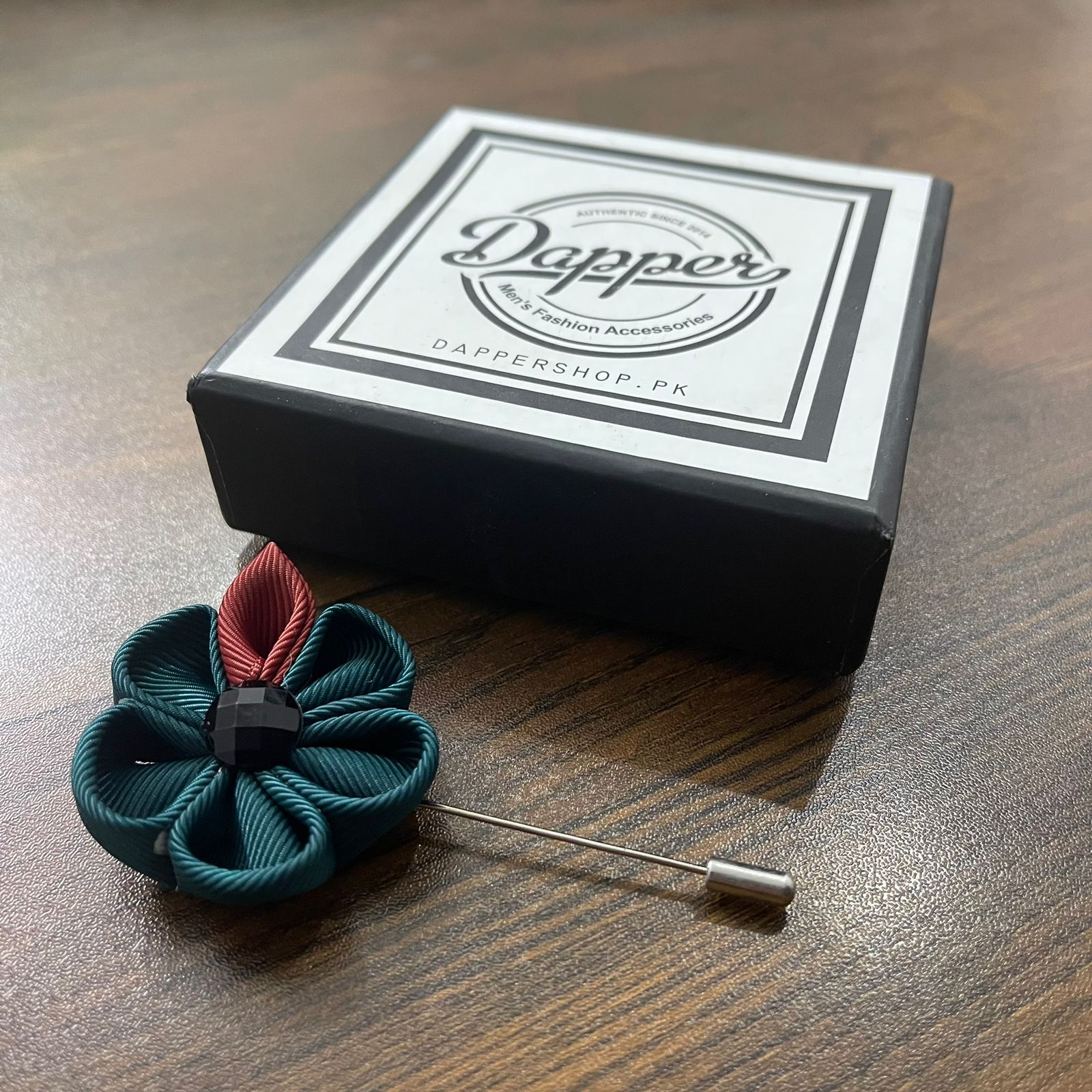 sea green flower lapel pin brooch online in pakistan