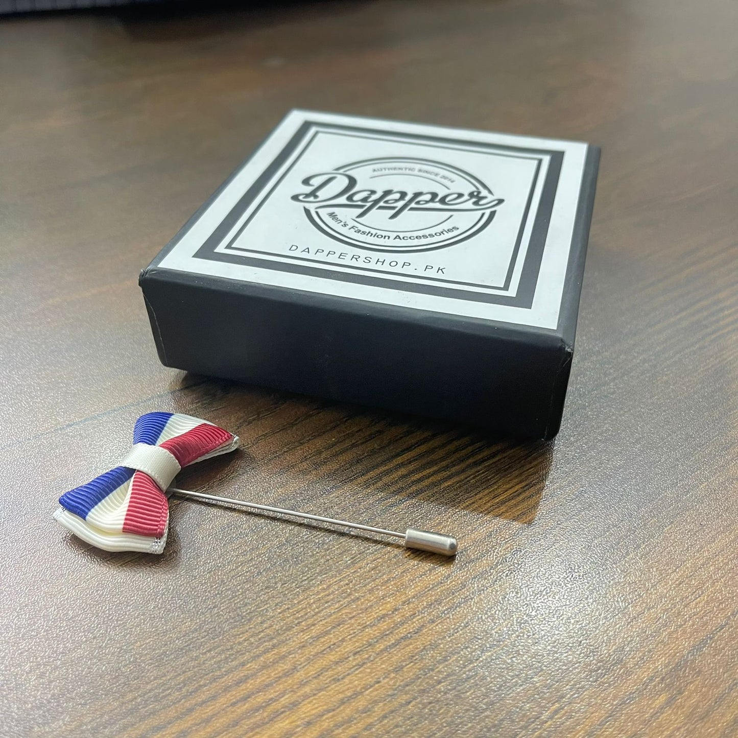 blue red bow lapel pin for men online in pakistan
