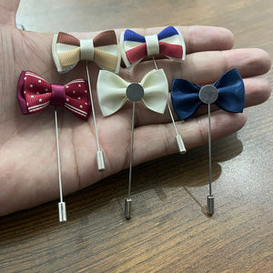 brown bow lapel pin for men online in pakistan