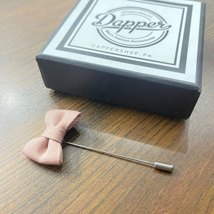 Pink bow lapel pin for men online in pakistan