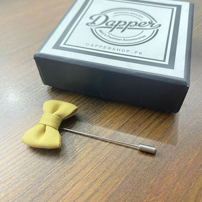 yellow bow lapel pin for men online in pakistan