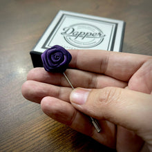 Load image into Gallery viewer, Indigo Purple Flower Lapel Pin