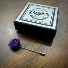 Load image into Gallery viewer, Indigo Purple Flower Lapel Pin