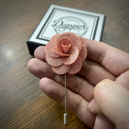 Peach Flower Lapel Pin