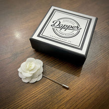 Load image into Gallery viewer, White Flower Lapel Pin