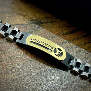 Black L-V Crown Jubilee Bracelet for Men