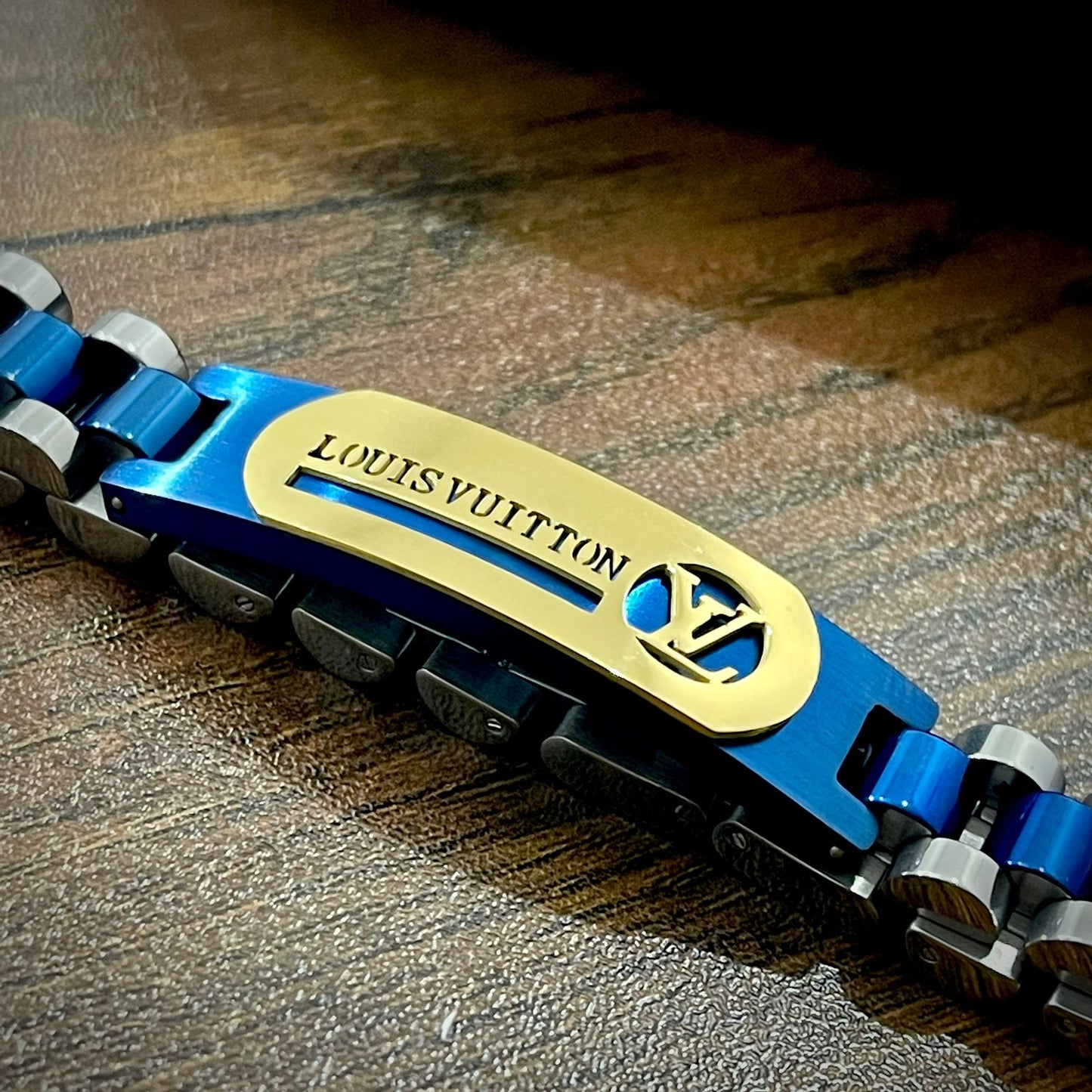 Blue L-V Crown Jubilee Bracelet for Men