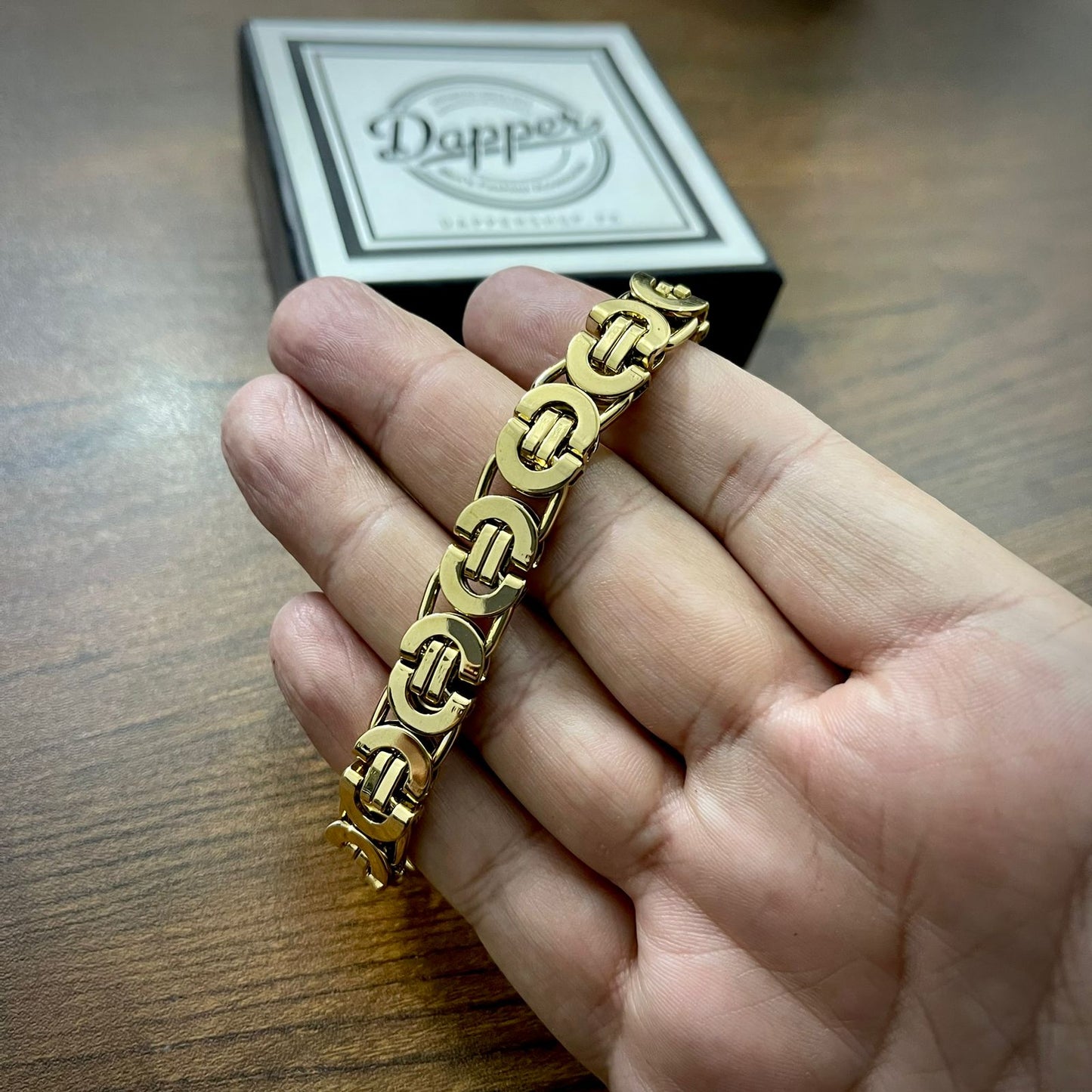 steel golden bracelet for men online in pakistan