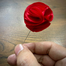 Load image into Gallery viewer, red flower lapel pin for coat suit online in pakistan