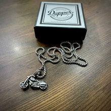 Load image into Gallery viewer, Antique Silver Old Motorcycle Pendant Necklace