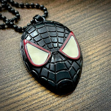 Load image into Gallery viewer, Black Spiderman Pendant Necklace