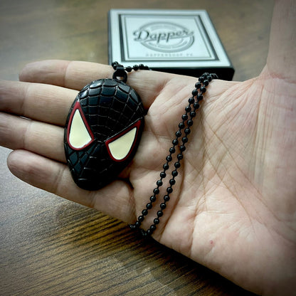 Black Spiderman Pendant Necklace