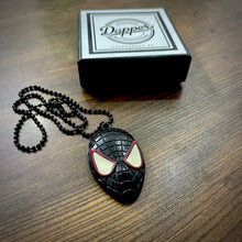 Load image into Gallery viewer, Black Spiderman Pendant Necklace