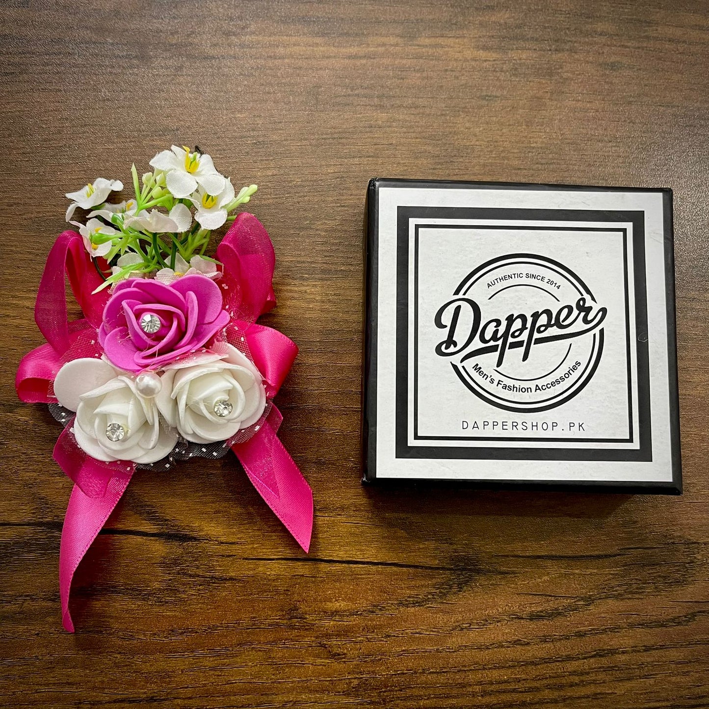 Pink and White Men's Wedding Corsage