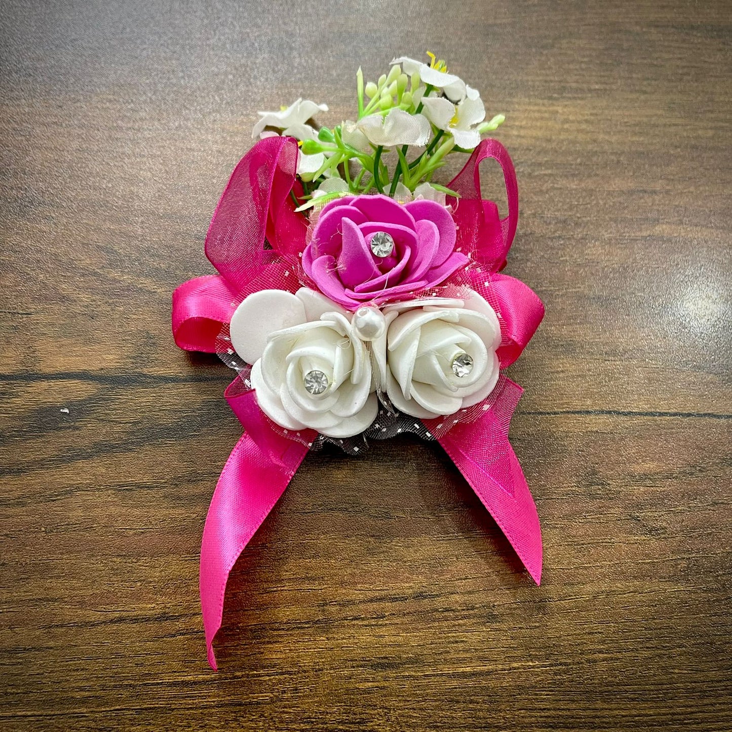 Pink and White Men's Wedding Corsage
