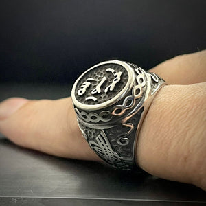 antique silver mohr e mabuwat ring online in pakistan