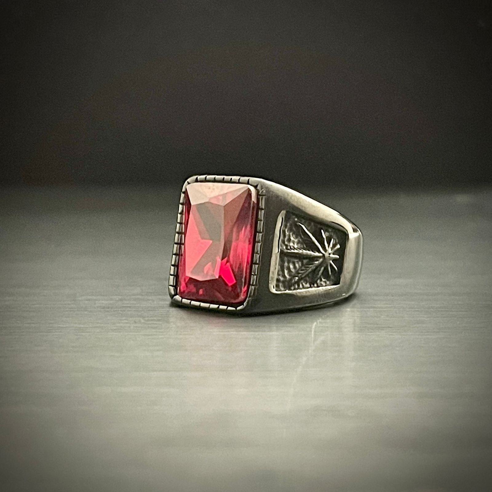 red stone ring for men online in pakistan