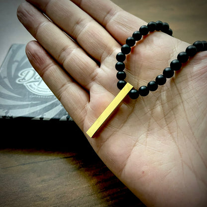 golden bar beads pendant for men online in pakistan