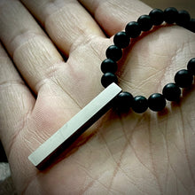 Load image into Gallery viewer, matt black beads pendant for men online in pakistan